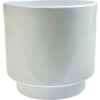 Květináč Piskáček Praha Obal keramický válec na noze pr.13cm, v.12,5cm, glazovaný bílý