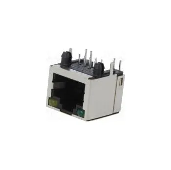 Elektrická zásuvka Zásuvka RJ45 PIN 8 Kat 5 stíněný Uspořádání výv 8p8c THT