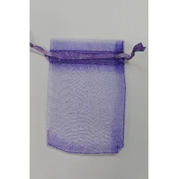 Organzový sáček - 9 x 7 cm - fialový
