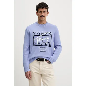 Pánský svetr Bavlněný svetr Tommy Jeans DM0DM22401 modrá 05A, vel. XXL