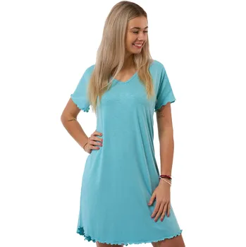 Dámská noční košile Dámská noční košile - Modrá, jemný materiál 1C4162 modrá 3xl