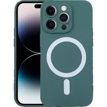 MagSilicone Case iPhone 14 Dark Green