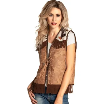 Karnevalový kostým Hnědá westernová vesta velikost M