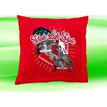 Dekorativní polštářek Polštářek skateboard životní styl červený (polštář 35x35 cm )