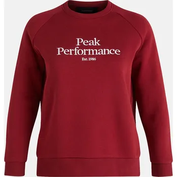 Dámská mikina Dámská Mikina PEAK PERFORMANCE ORIGINAL CREW G77752280_RR1 – Červená XS