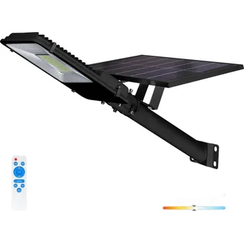 Bodové svítidlo Svítidlo Pouliční solární LED Przemysłowa Podhledové bodové svítidlo Drogowa 11W 1100lm 4000K Neutrální z čidlem soumraku IP54 černá Solit Kobi