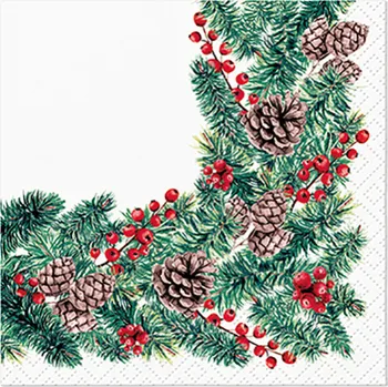 Papírový ubrousek PAW2 Papírové ubrousky PAW Cocktail 25 cm x 25 cm Winter Branches 20 ks