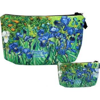Kosmetická taška Kosmetická taštička Vincent van Gogh irisy , CARMANI, 0214856 (Taštička na kozmetiku se zipem Vincent van Gogh )