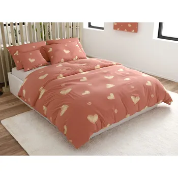 Povlečení Povlečení z mikrovlákna ORANGE HEART, růžové Rozměr povlečení: 70 x 90 cm | 140 x 200 cm, 140x200 / 70x90 cm, 140x220 / 70x90 cm, 200x220 + 2 polštáře 70x90 cm