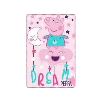 Dětská deka Dětská deka PEPPA PIG růžová, deka prasátko Pepa