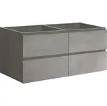 CERANO - Koupelnová skříňka pod umyvadlo Carole - betonově šedá - 138x48x45 cm