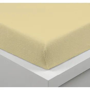 Prostěradlo Froté prostěradlo banánové: 90x200cm