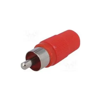 Audio kabel Zástrčka RCA vidlice přímý pájení červená na kabel