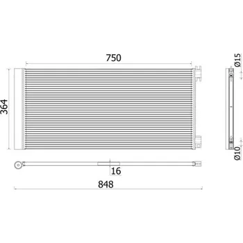 Výparník klimatizace Kondenzátor, klimatizace MAHLE AC 925 000P
