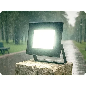 LED reflektor 10W, 730lm, IP65, 110°, černý Studená bílá