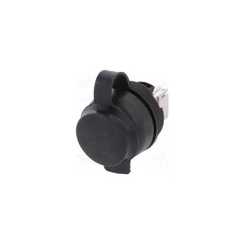 Elektrická zásuvka Zásuvka RJ45 22mm FrontCom -40÷70°C Ø22mm IP65 Barva černá