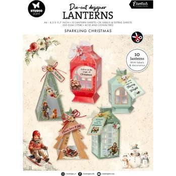 Výtvarná sada Studio Light DIY Vánoční lucerny Studio Light, A4, 12 l. - Dárkové