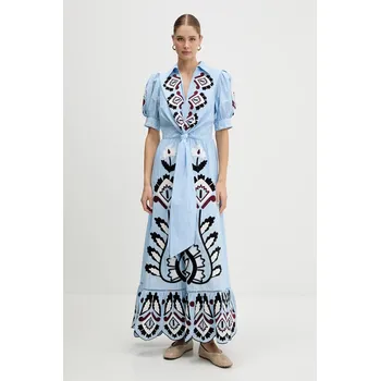 Dámské šaty Bavlněné šaty Farm Rio 344655 modrá 50X, vel. XS