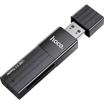 Čtečka paměťových karet Čtečka paměťových karet HOCO HB20, 2v1 USB 3.0, barva černá