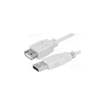 Datový kabel Kabel USB 2.0 USB A zásuvka, vidlice USB A easy niklovaný 3m