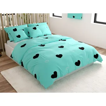 Povlečení Povlečení z mikrovlákna CORAZON BLEND modré Rozměr povlečení: 2 ks 70 x 90 cm | 200 x 220 cm