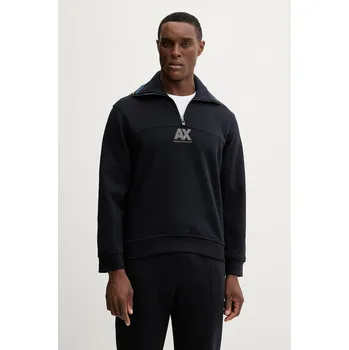 Pánská mikina Bavlněná mikina Armani Exchange pánská, tmavomodrá barva, s aplikací, XM001027 AF12656 XM001027.AF12656 59B, vel. S
