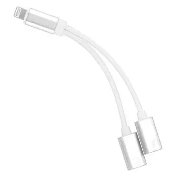 Adaptér Lightning na 2x Lightning (female), barva stříbrná