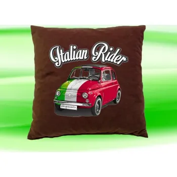 Dekorativní polštářek Polštářek FIAT 500 čokoládový (polštář FIAT 35x35 cm)