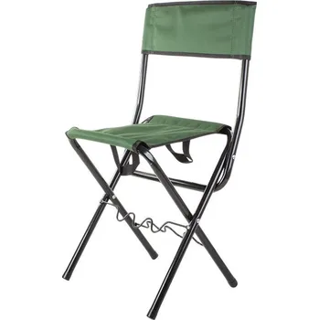 Zahradní nábytek Verk 01678 Kempingová skládací židlička s držákem na rybářský prut zelená
