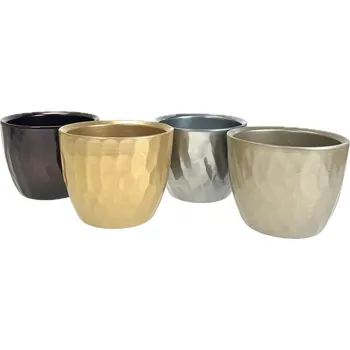 Piskáček Praha Obal keramický Carve pr.15cm, Vánoční mix (chrom, zlatá, champaň, tm. měděná)