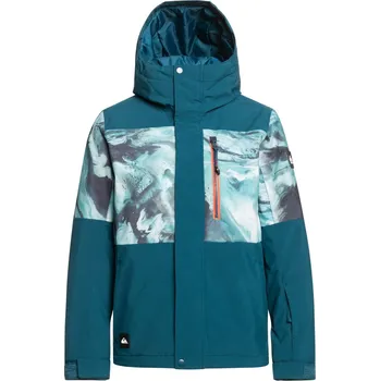 Dětská Zateplená bunda QUIKSILVER MISSION PRINTED BLOCK YOUTH JK EQBTJ03155-BSM1 – Modrá 175,5