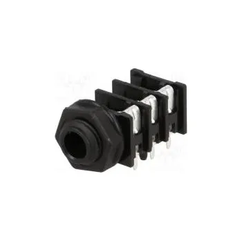 Elektrická zásuvka Zásuvka Jack 6,35mm zásuvka stereo s trojitým vypínačem THT