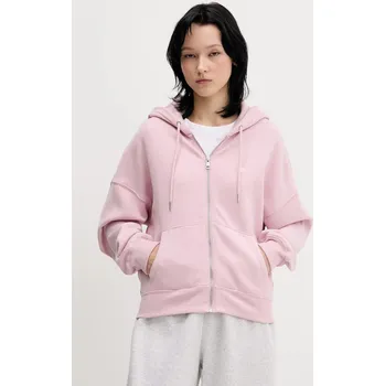 Dámská mikina Mikina Abercrombie & Fitch dámská, růžová barva, s kapucí, KI152-5417-601 KI152.5417.601 34X, vel. XL