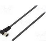 Připojovací kabel M8 PIN 3 úhlový 3m zástrčka 60VAC 4A PUR