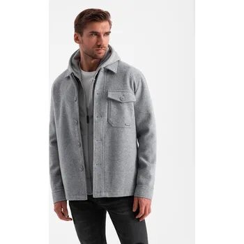 Pánská casual bunda Ombre OM-JANP-0199 šedá