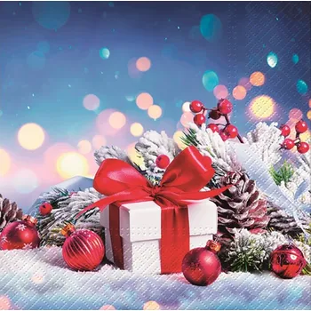 Papírový ubrousek PAW2 Papírové ubrousky PAW 33 cm x 33 cm Gift With A Red Bow 20 ks