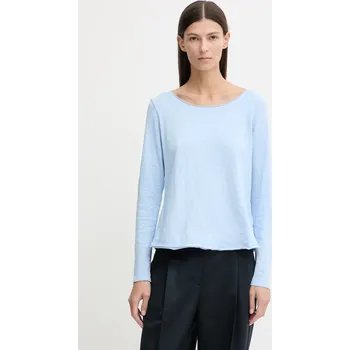 Pánské tričko Bavlněné tričko s dlouhým rukávem Marc O'Polo modrá barva, 5000009292 50X, vel. XS