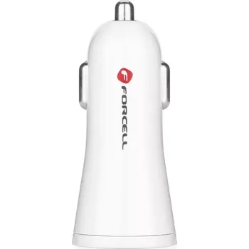 Autonabíječka Forcell F-Energy USB A 2,4A 10W QC3.0, bílá