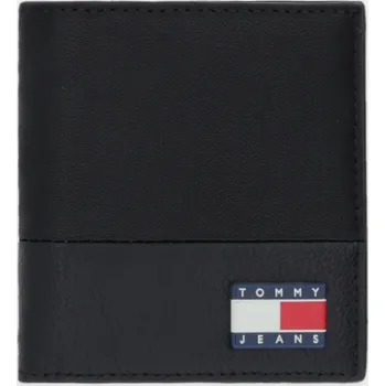 Peněženka Kožená peněženka Tommy Jeans pánská, černá barva, AM0AM13866 99X, vel. ONE SIZE