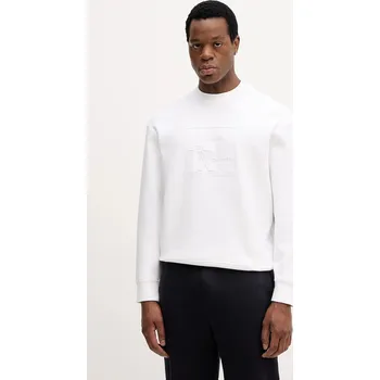 Pánská mikina Mikina Armani Exchange pánská, bílá barva, hladká, XM001371 AF13047 XM001371.AF13047 00A, vel. XXL