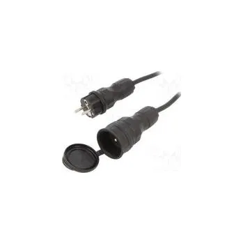 Prodlužovací kabel Prodlužovací síťový kabel Zásuvky 1 guma černá 3x1,5mm2 25m