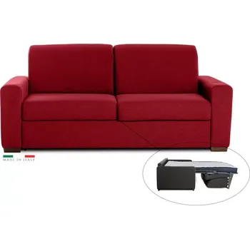 Pohovka Pohovka ONE s rozkladem na každodenní spaní, 140, červená (enjoy new lux - 49 winery)