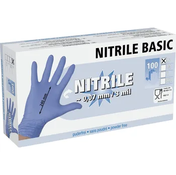 Pracovní rukavice Jednorázové nitrilové rukavice Nitrile Basic velikost XL