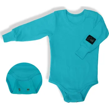 Esito (ušito v ČR) Dětské rostoucí body Esito vel. 56/62-92/98 žebrované tyrkysové