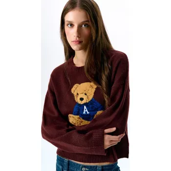 Dámský svetr Svetr s kulatým výstřihem - XS - House - mahagon - 163GH-93X