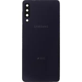 Náhradní kryt pro mobilní telefon Samsung A750 Galaxy A7 (2018) kryt baterie + sklíčko kamery black