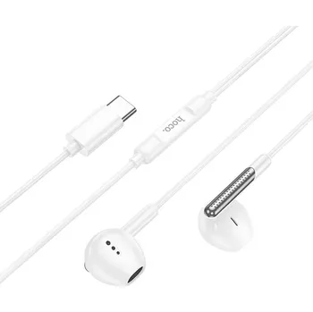 Sluchátka Hands Free HOCO M123 USB C, barva bílá