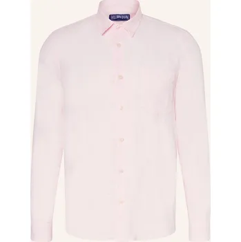 Pánská košile Vilebrequin Pánská Lněné Košile Regular Fit, světle růžová, 40