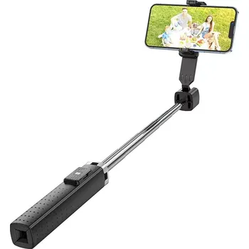 Selfie tyč Selfie držák HOCO K18 tripod, s funkcí stativu, bluetooth, barva černá
