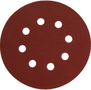 Brusný kotouč EXTOL PREMIUM Brusný výsek 125mm s otvory Z 240 se suchým zipem balení 10 kusů